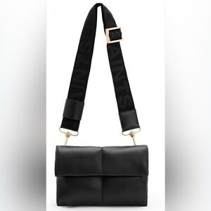 All Saints Ezra Quilted Crossbody/ Clutch Black